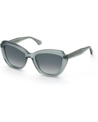 Twinset - Stw069V 0M40 Sunglasses Acetate Smoke Butterfly Normal Shaded - Lyst