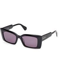 MAX&Co. - Mo0117 01A Sunglasses Acetate Smoke Cat Eye Normal - Lyst
