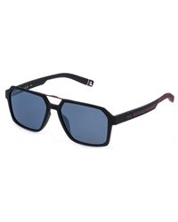 Fila - Sfib04 U28W Sunglasses Injected Smoke Geometric Mirrored - Lyst