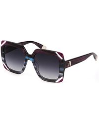 Furla - Sfu685V 0Vab Sunglasses Acetate Squared Normal Shaded - Lyst