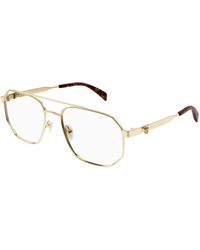 McQueen - Am0459O 002 Optical Frames Acetate Transparent Pilot - Lyst