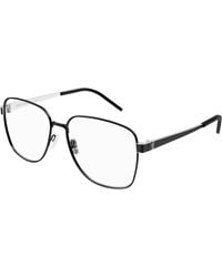 Saint Laurent - Sl M134 001 Optical Frames Metal Transparent Round - Lyst