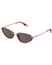 Furla - Sfub16 08Fc Sunglasses Metal Smoke Geometric Normal - Lyst