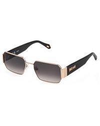 Just Cavalli - Sjc199 300 Sunglasses Metal Smoke Geometric Normal Nuanced - Lyst