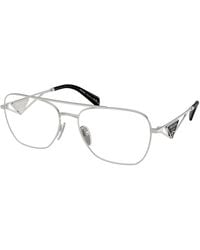 Prada - Pr B50V 1Bc1O1 Optical Frames Steel Pilot Normal - Lyst
