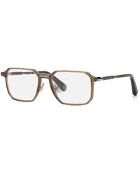 Philipp Plein - Vpp220M Plein Hexagon Stud 09X8 Optical Frames Injected Geometric - Lyst