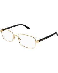 Gucci - Gg1586O 001 Optical Frames Metal Transparent Squared - Lyst