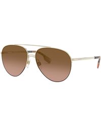 Burberry - Be3113 Ferry 110913 Sunglasses Steel Pilot Normal Shaded - Lyst