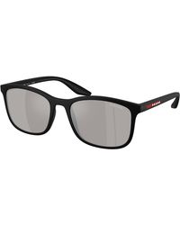 Prada Linea Rossa - Ps A08S 1Bo2B0 Sunglasses Injected Pillow Mirrored - Lyst