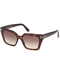 Tom Ford - Ft1030 Winona 52F Sunglasses Acetate Cat Eye Normal Shaded - Lyst
