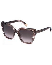 Furla - Sfu978V 0Agk Sunglasses Acetate Squared Normal Nuanced - Lyst