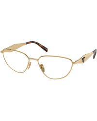 Prada - Pr D52V 24J1O1 Optical Frames Metal Transparent Geometric Normal - Lyst