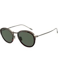 Giorgio Armani - Ar6068 319871 Sunglasses Metal Round Normal - Lyst