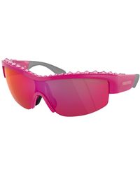 Swarovski - Sk6014 10376Q Sunglasses Injected Geometric Mirrored Mirror - Lyst