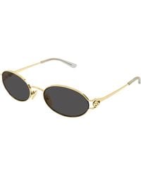 Gucci - Gg2233S 001 Sunglasses Metal Round - Lyst