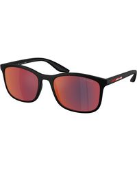 Prada Linea Rossa - Ps A08S 1Bo08F Sunglasses Injected Pillow Mirrored - Lyst