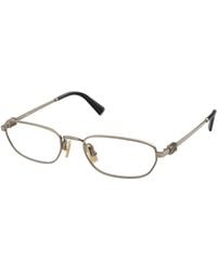 Miu Miu - Mu 52Zv 26C1O1 Optical Frames Metal Transparent Geometric Normal - Lyst