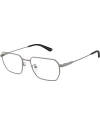 Emporio Armani - Ea1187Td 3003 Optical Frames Titanium Transparent Round Normal - Lyst
