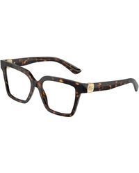 Dolce & Gabbana - Dg3395 502 Optical Frames Acetate Transparent Squared Normal - Lyst