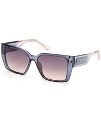 Guess - Gu7818 92B Sunglasses Injected Smoke Squared Normal Shaded - Lyst