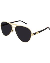 Gucci - Gg1163S 001 Sunglasses Metal Pilot Normal - Lyst