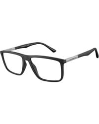 Emporio Armani - Ea3221 5001 Optical Frames Injected Transparent Squared Normal - Lyst