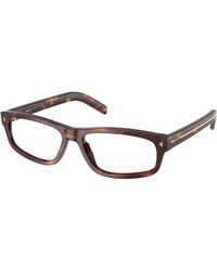 Prada - Pr B02V 15W1O1 Optical Frames Acetate Squared Normal - Lyst