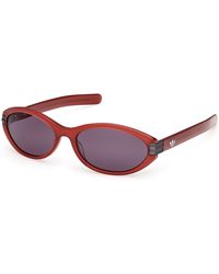 adidas - Or0129 69A Sunglasses Acetate Smoke Round Normal - Lyst