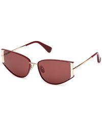 Max Mara - Mm0141 Menton-3 69S Sunglasses Metal Cat Eye Normal - Lyst