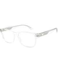 Emporio Armani - Ea3239 6344 Optical Frames Acetate Squared Normal - Lyst