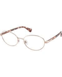 Ralph Lauren - Ra6066 9427 Optical Frames Metal Transparent Round Normal - Lyst