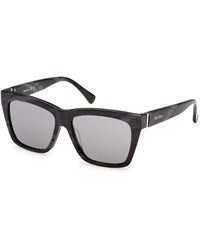 Max Mara - Mm0193 63A Sunglasses Acetate Smoke Squared Normal - Lyst