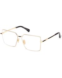 Max Mara - Mm5177 030 Optical Frames Metal Squared Normal - Lyst