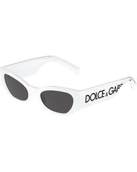 Dolce & Gabbana - Dg6186 331287 Sunglasses Injected Cat Eye Normal - Lyst