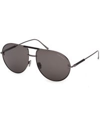 Tom Ford - Ft1308 Lou-02 08A Sunglasses Metal Smoke Pilot Normal - Lyst