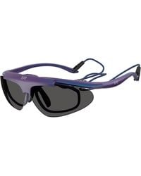 Moncler - Q74010 629187 Sunglasses Injected Geometric Normal - Lyst