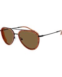 Emporio Armani - Ea2163 3001Or Sunglasses Metal Pilot Normal - Lyst