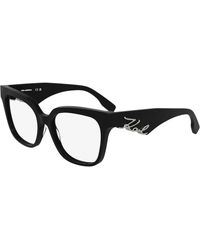 KARL LAGERFELD - Kl6190 001 Optical Frames Acetate Squared Normal - Lyst