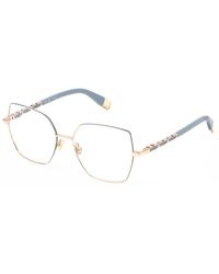 Furla - Vfu835 0E91 Optical Frames Metal Squared - Lyst