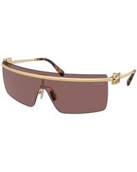Miu Miu - Mu 50Zs Zvn70D Sunglasses Metal Geometric Normal - Lyst