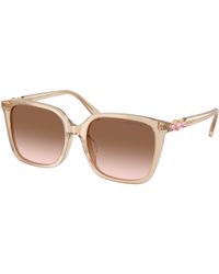 Swarovski - Sk6053D 103413 Sunglasses Acetate Pillow Normal Shaded - Lyst