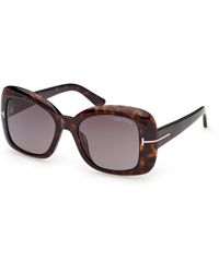 Tom Ford - Ft1348 Sandra-02 52K Sunglasses Acetate Roviex Squared Normal - Lyst