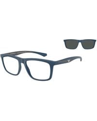 Emporio Armani - Ea4235 50011W Sunglasses Injected Transparent Squared Normal - Lyst
