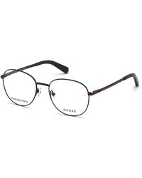 Guess - Gu50035 002 Optical Frames Metal Round Normal - Lyst