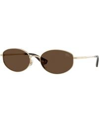 Burberry - Be3169 110973 Sunglasses Metal Round Normal - Lyst