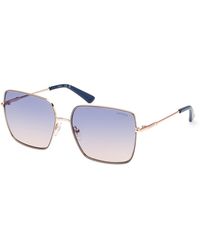 Guess - Gu7866 28W Sunglasses Metal Squared Normal Shaded - Lyst