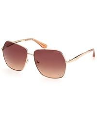 Guess - Gu00309 33T Sunglasses Metal Bordeaux Butterfly Normal - Lyst