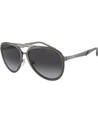 Emporio Armani - Ea2145 33578G Sunglasses Metal Pilot Normal Shaded - Lyst