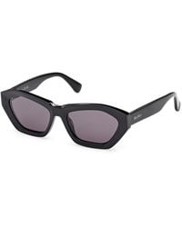 Max Mara - Mm0169 Kate 01A Sunglasses Acetate Smoke Geometric Normal - Lyst