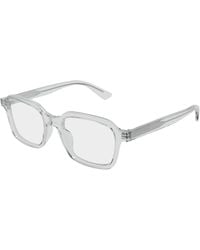 McQueen - Am0572O 004 Montature Da Vista Acetato Trasparente Squadrata - Lyst